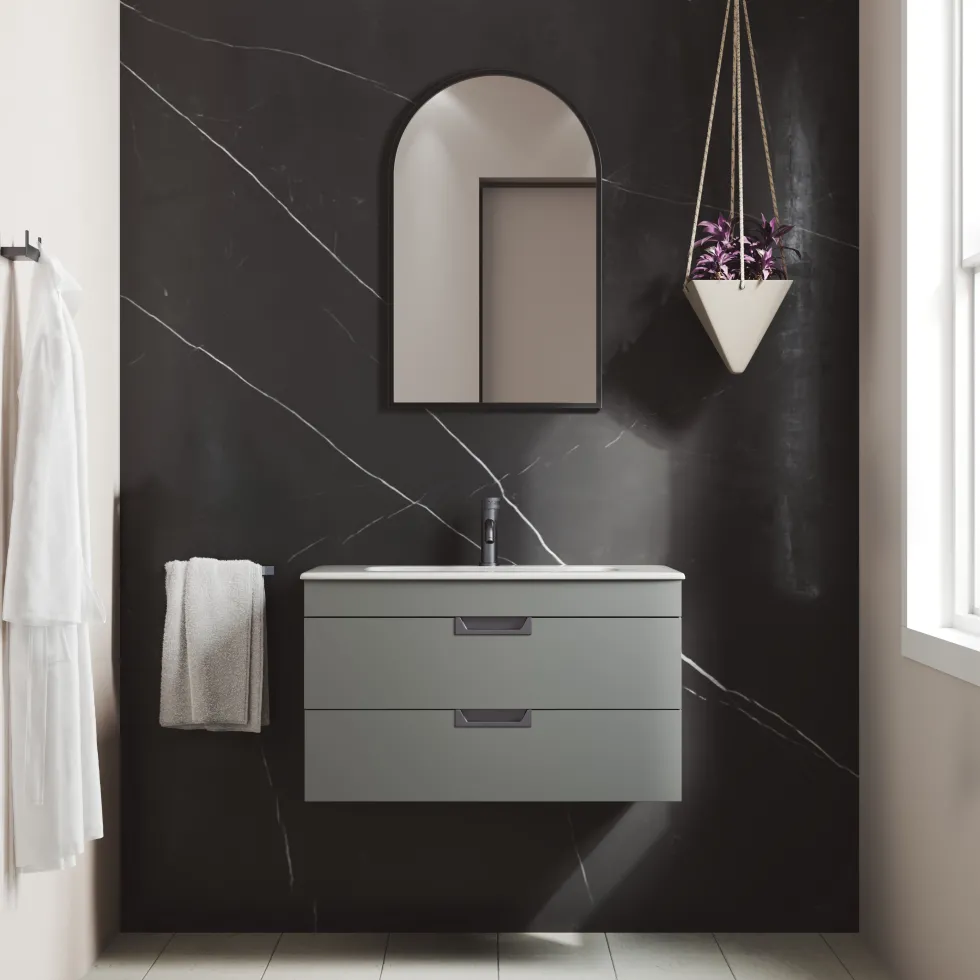 Isla 800mm Wall Hung Vanity Unit & Basin