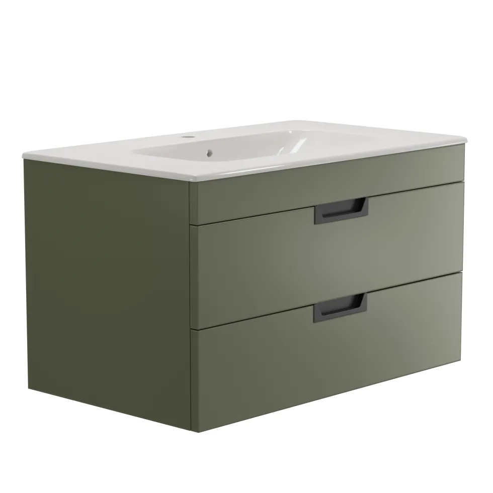 Isla 800mm Wall Hung Vanity Unit & Basin