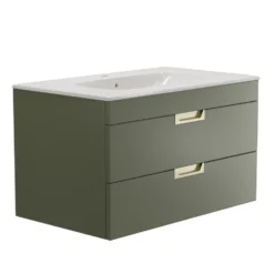 Isla 800mm Wall Hung Vanity Unit & Basin