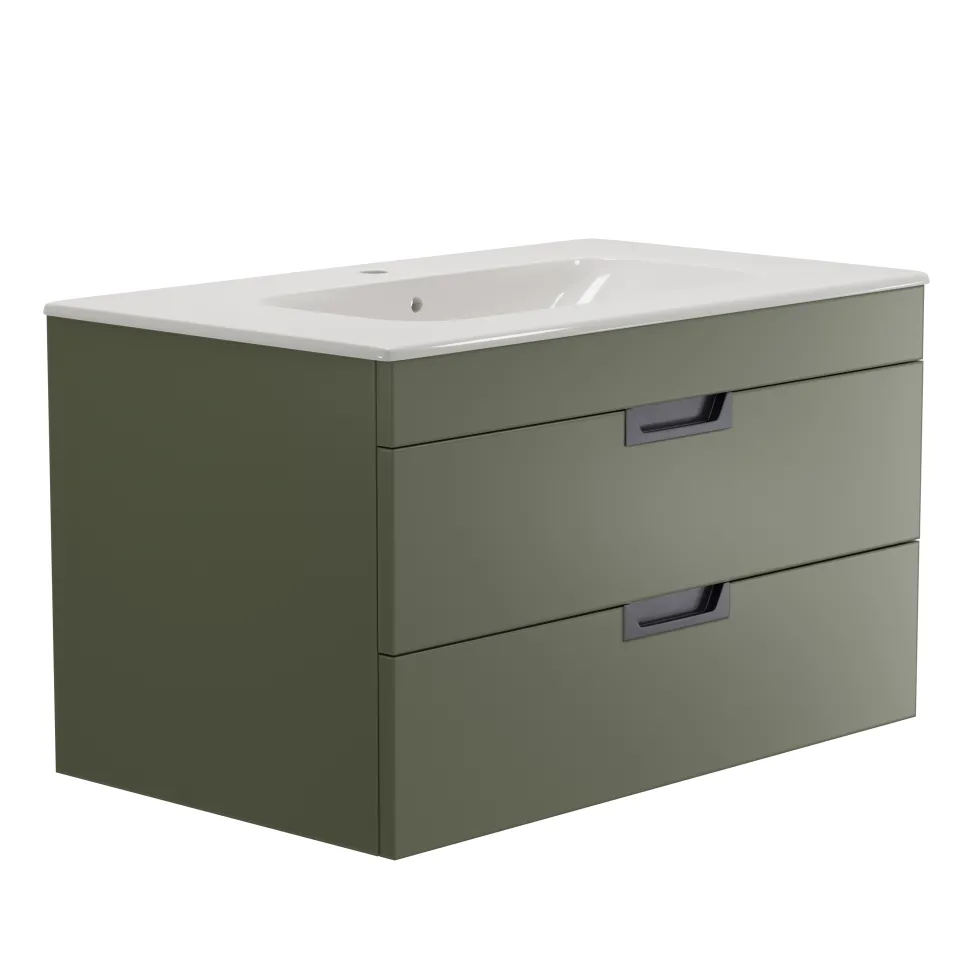 Isla 800mm Wall Hung Vanity Unit & Basin