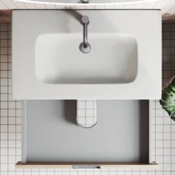 Isla 800mm Wall Hung Vanity Unit & Basin
