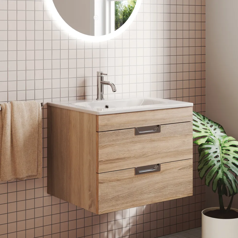Isla 600mm Wall Hung Vanity Unit & Basin