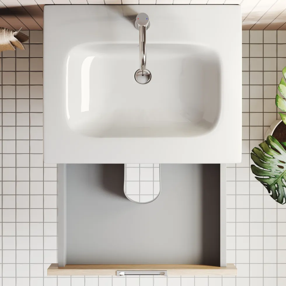 Isla 600mm Wall Hung Vanity Unit & Basin