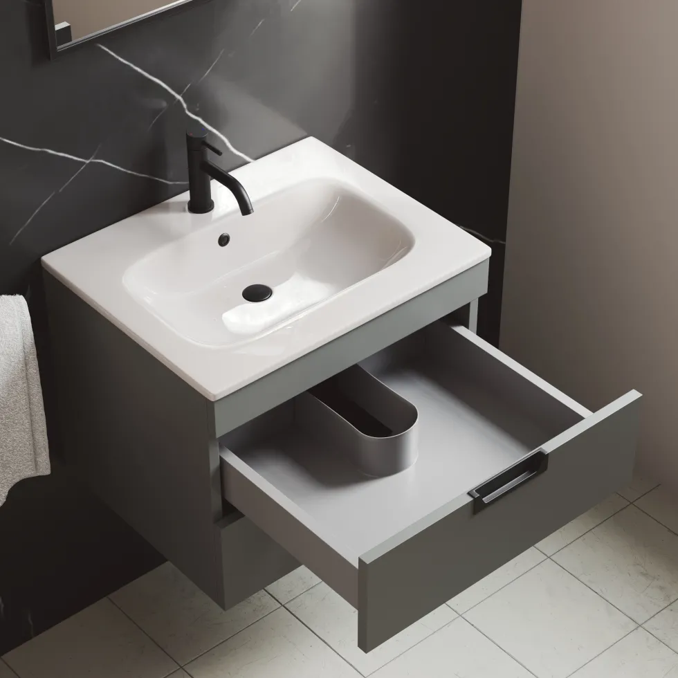 Isla 600mm Wall Hung Vanity Unit & Basin