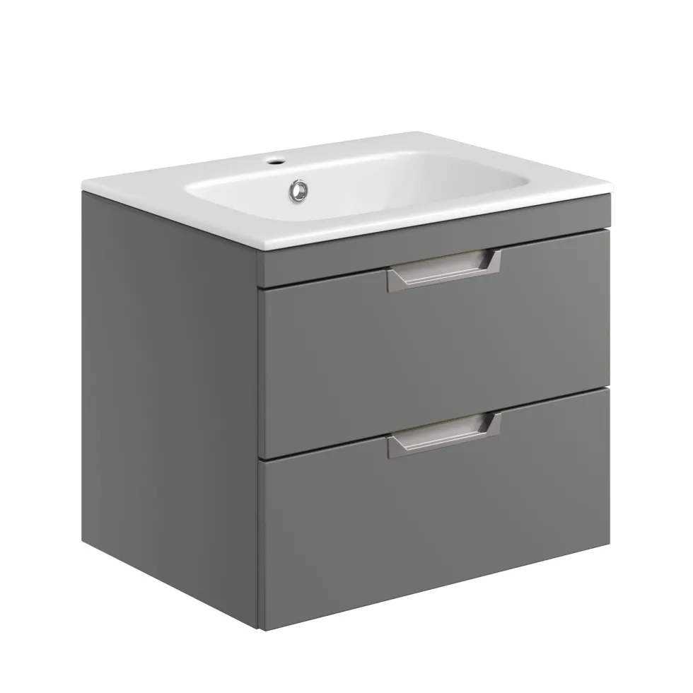 Isla 600mm Wall Hung Vanity Unit & Basin