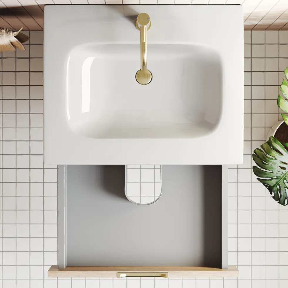 Isla 600mm Wall Hung Vanity Unit & Basin