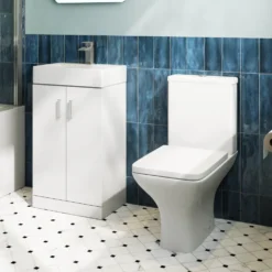 Jack Compact Rimless Toilet & Vanity Unit Bathroom Suite