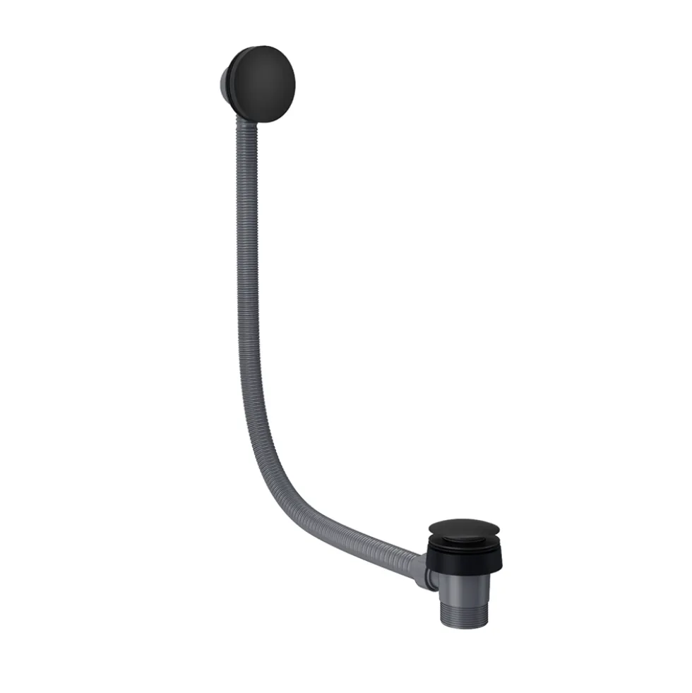 Jack Complete Matt Black Bathroom Suite with Shower Bath & Rimless Toilet