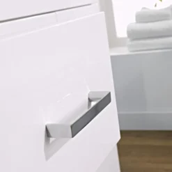 Jack Minimalist 1000mm White Gloss Floor Standing Vanity Unit & Basin