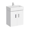 Jack 440mm Wall Mounted Gloss White Vanity Unit & Basin