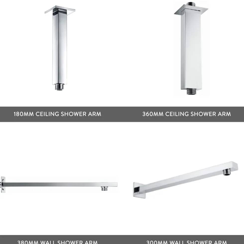 Jake Concealed Shower Valve, Fixed Shower Head & Overflow Bath Filler