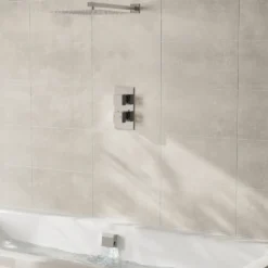 Jake Concealed Shower Valve, Fixed Shower Head & Overflow Bath Filler