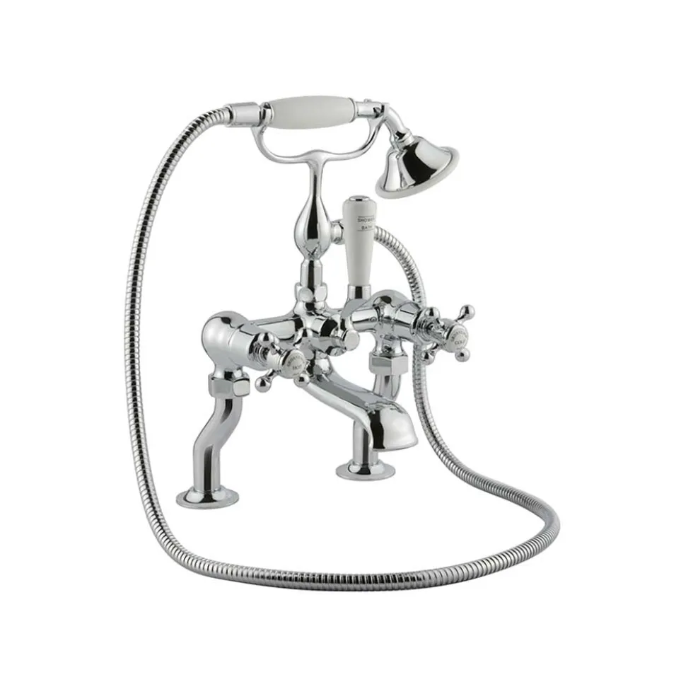 JTP Grosvenor Cross Deck Mounted Bath Shower Mixer With Kit
