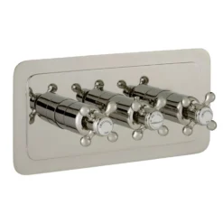JTP Grosvenor Cross Horizontal Concealed 2 Outlet Shower Valve