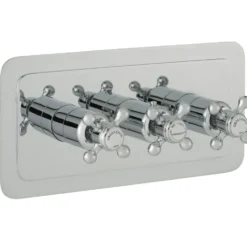 JTP Grosvenor Cross Horizontal Concealed 3 Outlet Shower Valve