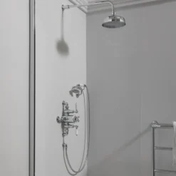 JTP Grosvenor Cross 2 Outlet Exposed Thermostatic Shower Valve with Shower Handset