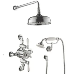JTP Grosvenor Cross 2 Outlet Exposed Thermostatic Shower Valve with Shower Handset