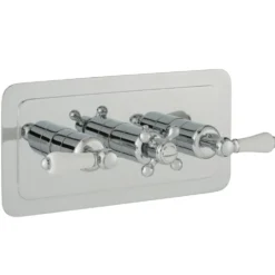 JTP Grosvenor Lever Horizontal Concealed 2 Outlet Shower Valve