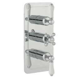 JTP Grosvenor Lever Vertical Concealed 2 Outlet 3 Control Shower Valve