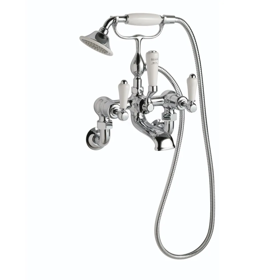 JTP Grosvenor Lever Wall Mounted Bath Shower Mixer With Kit