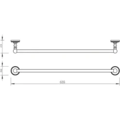 JTP Grosvenor 635mm Single Towel Bar
