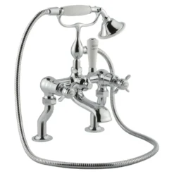 JTP Grosvenor Pinch Deck Mounted Bath Shower Mixer With Kit