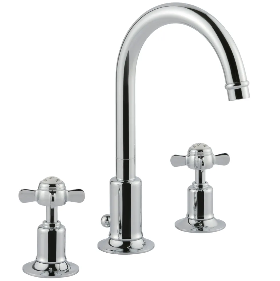 JTP Grosvenor Pinch 3 Hole Basin Mixer Tap