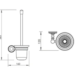 JTP Grosvenor Toilet Brush & Holder