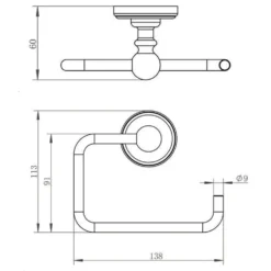 JTP Grosvenor Toilet Roll Holder