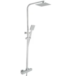 Just Taps Athena Exposed Rigid Riser Thermostatic Shower Set
