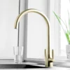 Just Taps Blink Twin Lever Mono Kitchen Mixer Tap - Brushed Brass