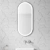 Just Taps LED Illuminated Oval Bathroom Mirror with Heated Demister Pad & Colour Change Lights - 1000 x 450mm