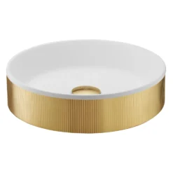 Just Taps VOS 360mm Round Countertop Basin with Click Clack Waste