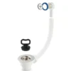 Leisure 1 Bowl 52mm Plug & Round Overflow Waste Kit - Chrome