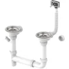 Leisure Stainless Steel 1.5 Bowl Basket Strainer Waste Kit