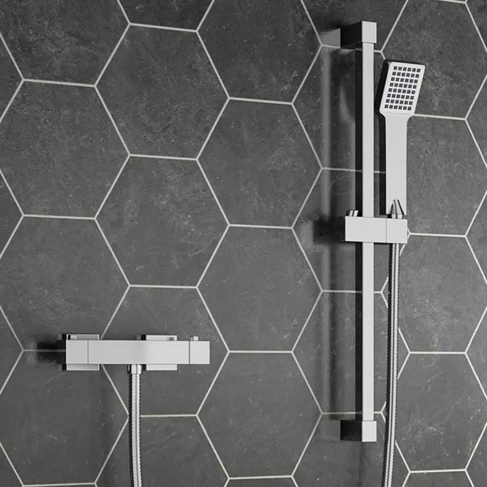 Leon Thermostatic Bar Shower Valve & Slide Rail Kit