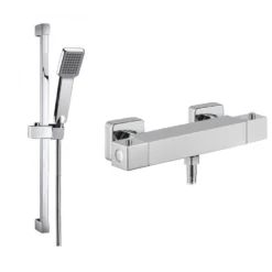 Leon Thermostatic Bar Shower Valve & Slide Rail Kit