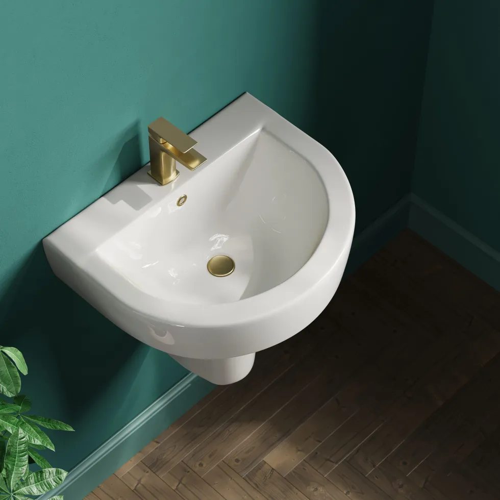 Lorraine 500mm Basin & Semi Pedestal