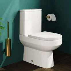 Lorraine Rimless Back To Wall Close Coupled Toilet & Soft Close Seat