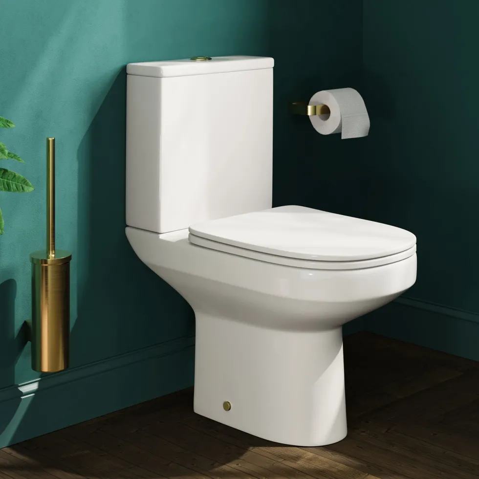 Lorraine Rimless Close Coupled Compact Toilet & Soft Close Seat