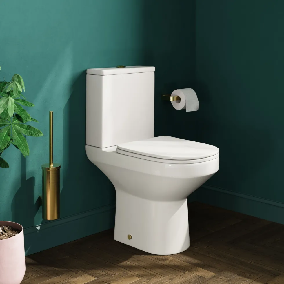 Lorraine Rimless Comfort Height Close Coupled Toilet & Soft Close Seat