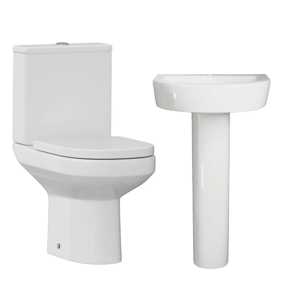 Lorraine Rimless Toilet & Basin Bathroom Suite
