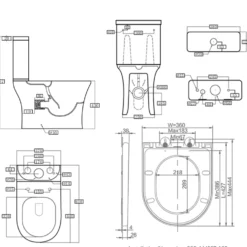 Lydia Rimless Close Coupled Toilet & Soft Close Seat