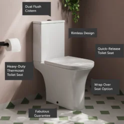 Lydia Rimless Close Coupled Toilet & Soft Close Seat