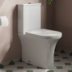 Lydia Rimless Close to Wall Close Coupled Toilet & Soft Close Seat