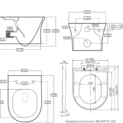 Lydia Rimless Wall Hung Toilet & Soft Close Seat
