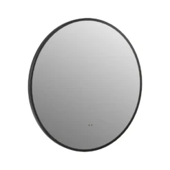 Marcos LED Illuminated Round Framed Mirror with Demister Pad & Colour Change Lights - 600mm