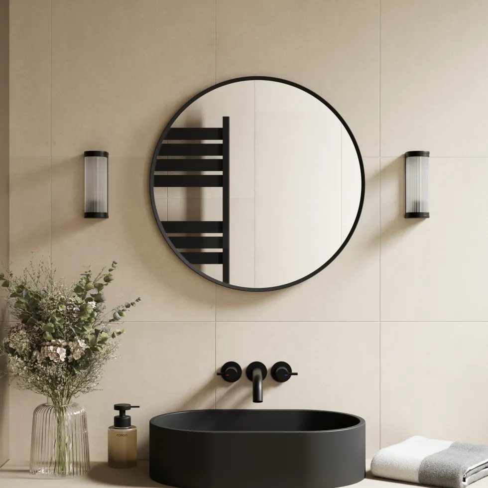 Marcos Round Framed Mirror - 600mm
