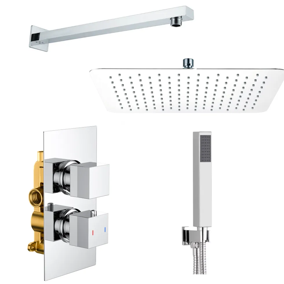 Margot Concealed Shower Valve, Fixed Shower Head & Handset