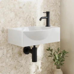 Max Wall Hung Cloakroom Basin with Extended Bowl - 460 x 320mm